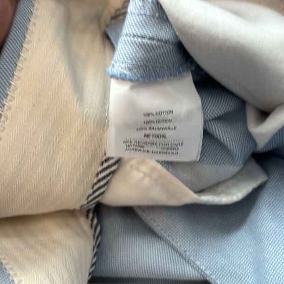 J Crew chambray flat front trousers size 8 - Picture 4 of 5